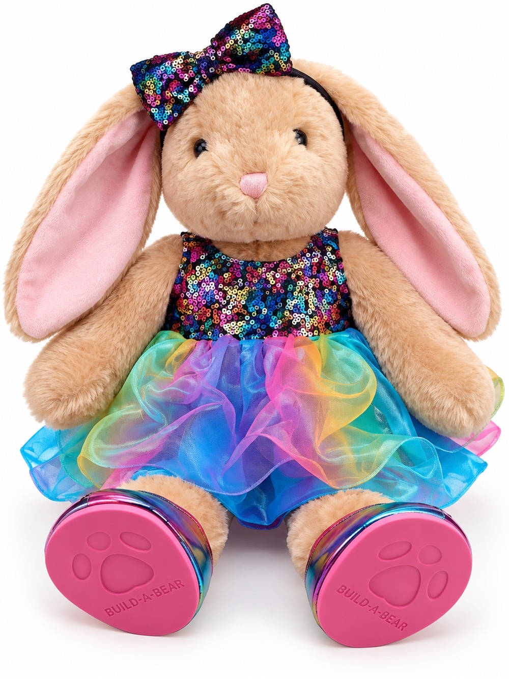 Build-A-Bear Rainbow‎ Sequin Dress, Shoes & Headband Outfit & Bunny NOT Included